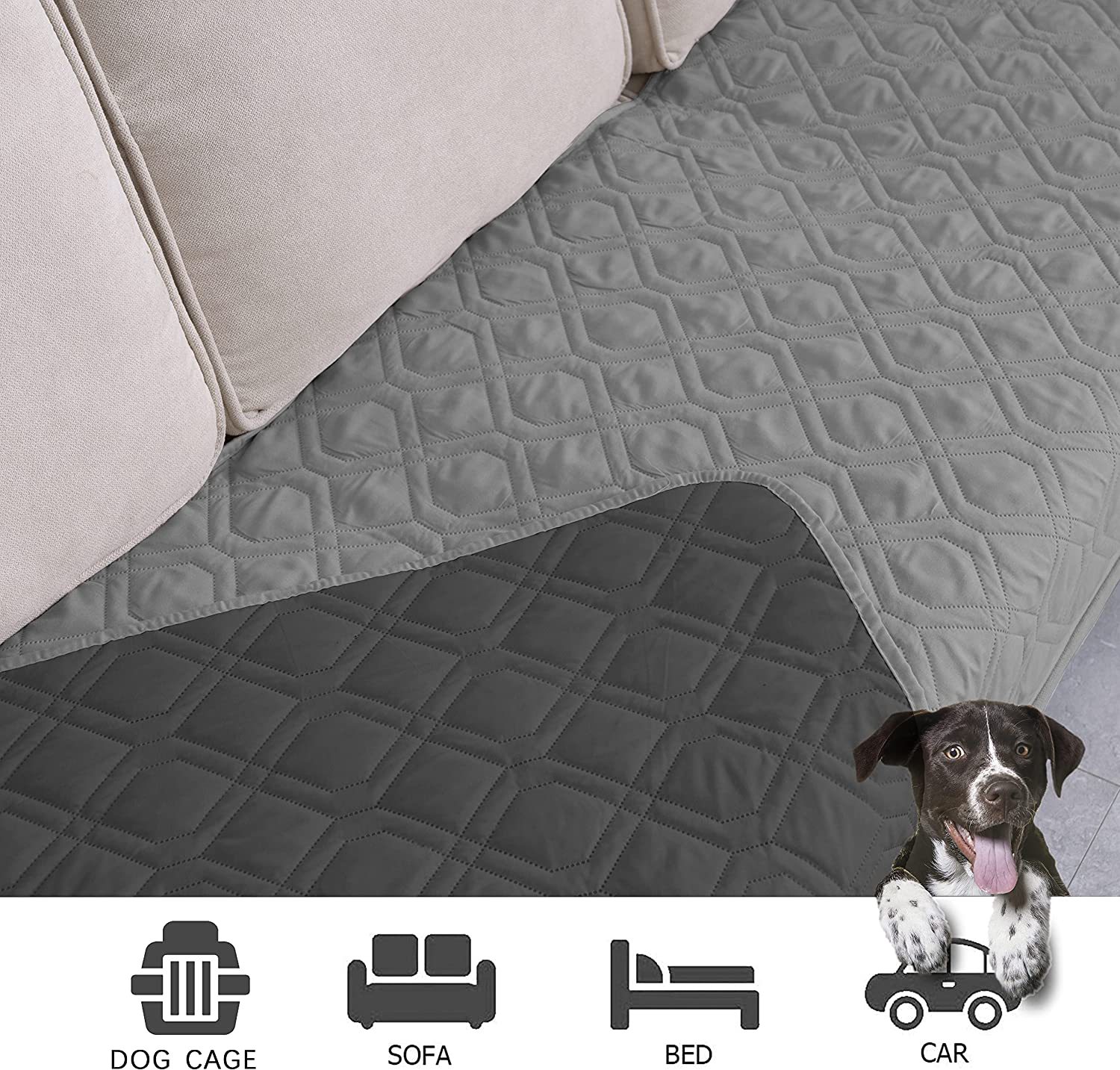Wholesale Double-Sided Washable Reversible Waterproof Pet Dog Bed Cover Pet Blanket for Furniture Bed Couch Sofa