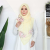High Quality Tudung Women Shawl Malaysia Thick Heavy Chiffon Muslim Georgette Scarf Solid Plain Bubble Chiffon Hijab