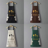 Korean Oilproof Waterproof Apron With Pockets Women Men Wiping Apron Kitchen Cooking Apron Home Unisex Cleaning Tool