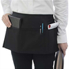 Waiter Black Apron Pocket Short Waterproof Waist Apron Catering Baking Bar Hotel Shop Chef Man Women Kitchen Cleaning Working