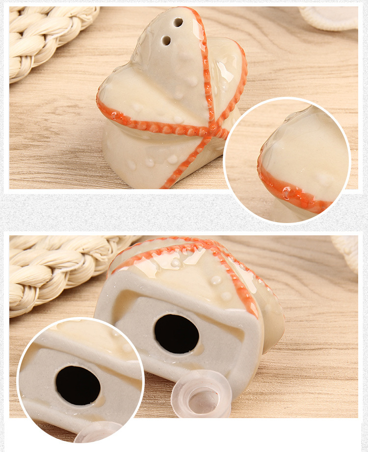 European Cartoon Starfish Ceramic Creative Seasoning Jar Household Kitchen Supplies Salt And Pepper Shaker Pair Gift Box