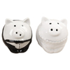 1 Pair Bride And Groom Pig Salt Pepper Shaker Wedding Ceramic Spice Jar