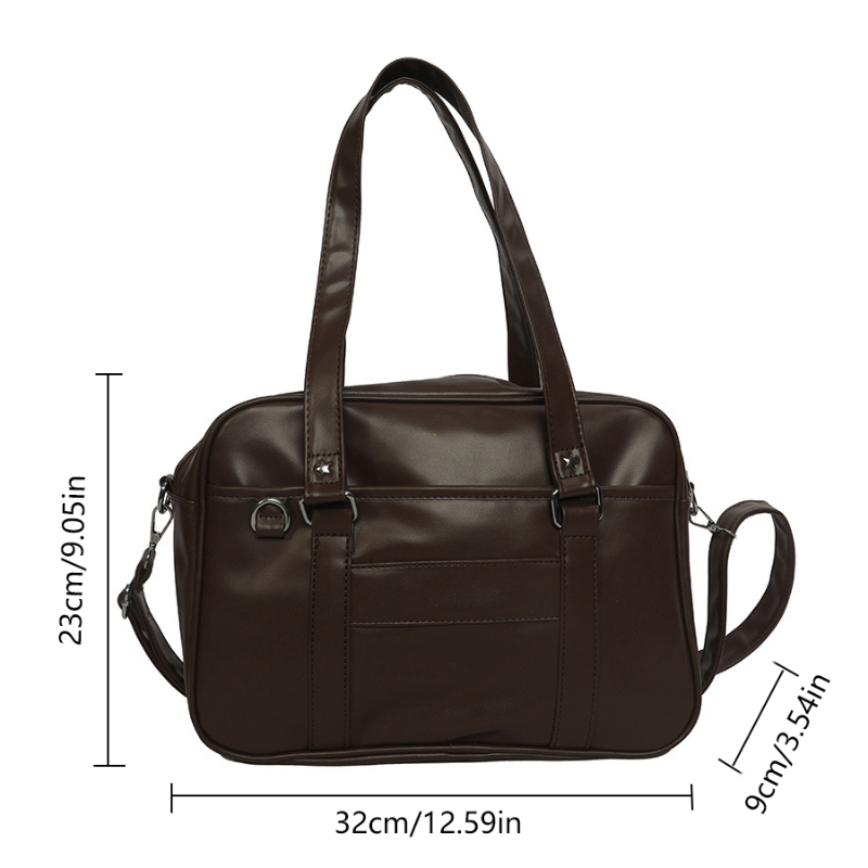 Style Shoulder Bag Women PU Leather JK Uniform Bag Girls Handbags Pure Color Crossbody Bags Itabag Tote Bolso