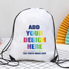 10/50/100/300/500 Pcs Custom Bag Printing Logo Schoolbag Promotional Gym Football Bag Drawstring Backpack Promotional Products