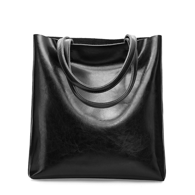 Cow Leather Bag Ladies Genuine Leather Handbags Big Women Bag Large Vintage Female Office Hand Shoulder Bags For Women Tote