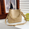 Chain Women Leather Shoulder Bag Casual Women Handbags Crossbody Bag Bucket Bags For Women Designer Messenger Bags Sac