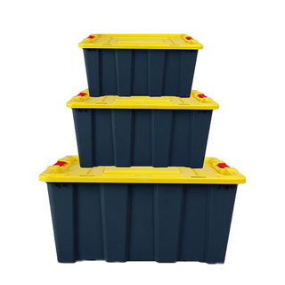Factory Wholesale Plastic Totes for Storage Supermarket Storage Box 27 Gallon Custom Size Storage Totes with Lids