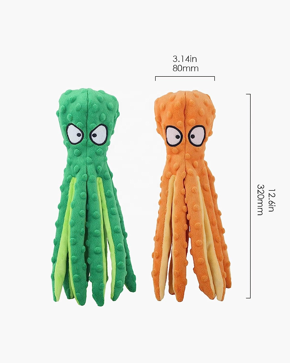 Wholesale Manufacturer Dog Toy No Stuffing Octopus Squeaky Plush Dog Toy Pet Dog Toy