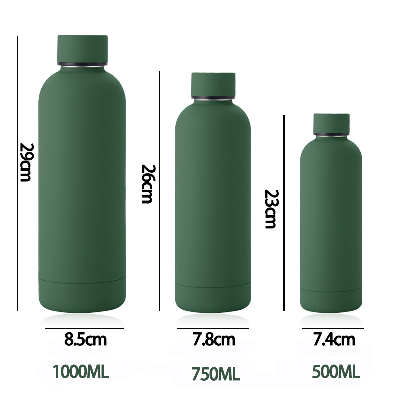 Custom Logo 350/500/750ML Vacuum Flask Double Walled Insulated Drinks Bottle Thermal Travel Stainless Steel Water Bottle
