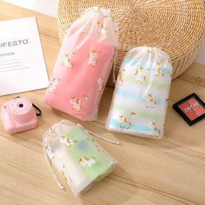Waterproof EVA Cosmetic Bag Woman Travel Drawstring Swimming Makeup Pouch Dry Bag Bath Wash Handbag Seaside Beach Supplies