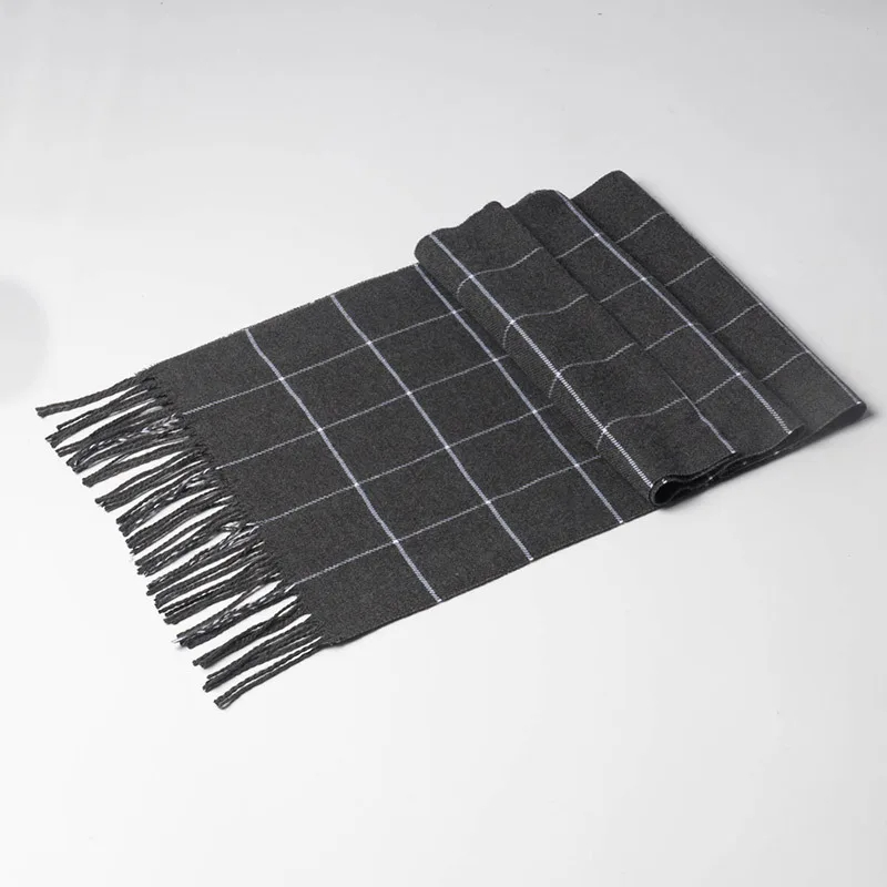  Winter Men Scarf Keep Warm Cashmere Scarves Casual Brand DesignerNeckerchief Tassel Business Shawl Wrap