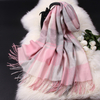  Women's Wool Scarves for Winter&Autumn New Fashion Pure Real Wool Wraps And Shawls for Ladies Plaid Classic Designed Scarf
