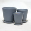 New Design Creative Splash-ink Painted Flower Pots Planters Home Decoration Ceramic Plant Pot with Saucer