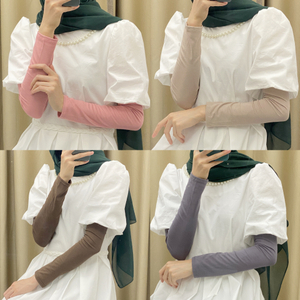  Arm Cover Oversleeves Muslim Hijab Sleeve for Abaya Women Modal Fabric Abaya Sleeves Ramadan Arm Warmers Hijab Sleeves
