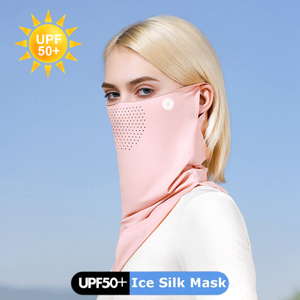 Sunscreen Mask Women Summer Face Neck UV Protection Ear Scarf Outdoor Sports Cycling Breathable Half Face Mask Bandana Headband