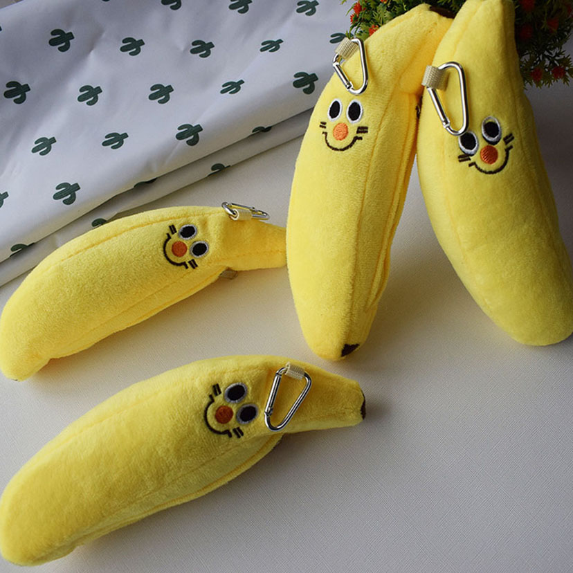 Kawaii Pencil Cases Banana Pencil Case Trousse Scolaire Plush Stationery Estuche Escolar School Accessories Cute School Supplies