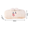 Cute Animal Pen Case Plush Pencil Pouch Stationery Bag Student Rabbit Pattern Pencil Pouch School Lovely Pouch Pencil Holder