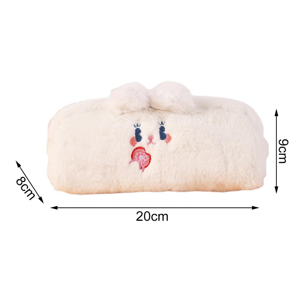 Cute Animal Pen Case Plush Pencil Pouch Stationery Bag Student Rabbit Pattern Pencil Pouch School Lovely Pouch Pencil Holder