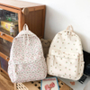 Korean Student School Backpack Floral White School Bags For Teenage Girls Cute Women's Backpack Brand Book Bag Nylon Rucksack