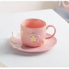 Ceramic Coffee Cup And Saucer Set Star Cup Lovely Afternoon Tea Drinkware Household Breakfast Milk Oatmeal Cup Pastry Dish