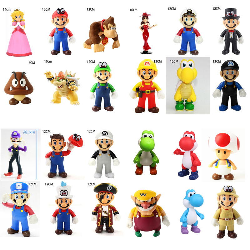 Game Super Mario Bros Cartoon Dolls Model Anime Figures Creative Collectible Model Toys for Kids Birthday Gift