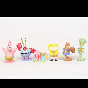 6pcs SpongeBob SquarePants Figure Bob Crab Boss Patrick Star Action Figures Patrick Star Anime Figurines Children Toys
