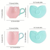 1 Set Tulip Cup Saucer Flower Shaped Ceramic Coffee Mug Unique Flower Cup Afternoon Teacup Girl Breakfast Milk Oatmeal Drinkware