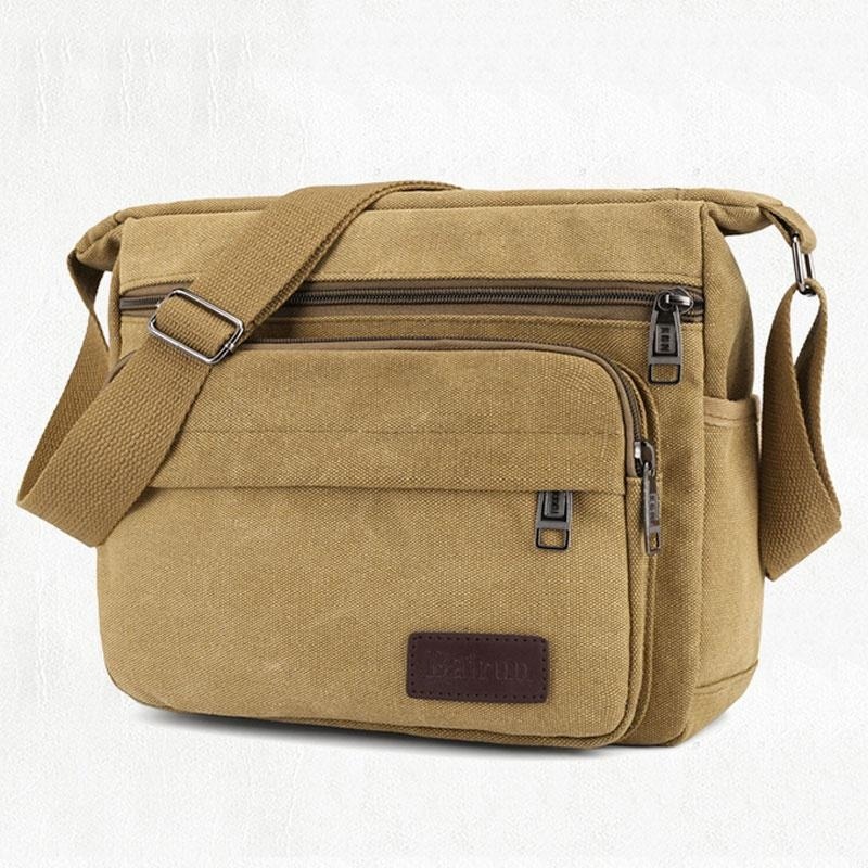 Fashion Canvas Single Shoulder Bag Men Women Unisex Travel Crossbody Bag Outdoor Casual Satchel Vintage Messenger Bags