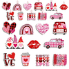 Valentine's Day Wooden Hanging Ornaments Valentines Tree Decorations Halloween Gnomes Wood Cutouts with Ropes Halloween Signs