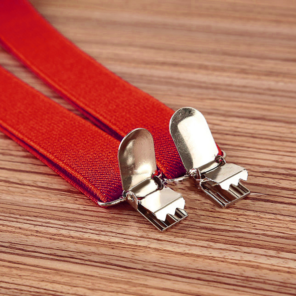 Hot Sale Suspenders For Men Women 2.5CM Wide Fashion Adjustable Clip-on Y-Back Elastic Black Red Grey Pant Braces