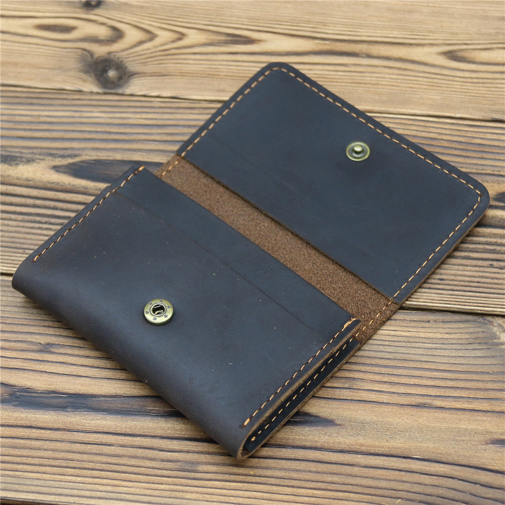 New Arrival Vintage Card Holder Men Genuine Leather Credit Card Holder Small Wallet Money Bag ID Card Case Mini Purse For Male
