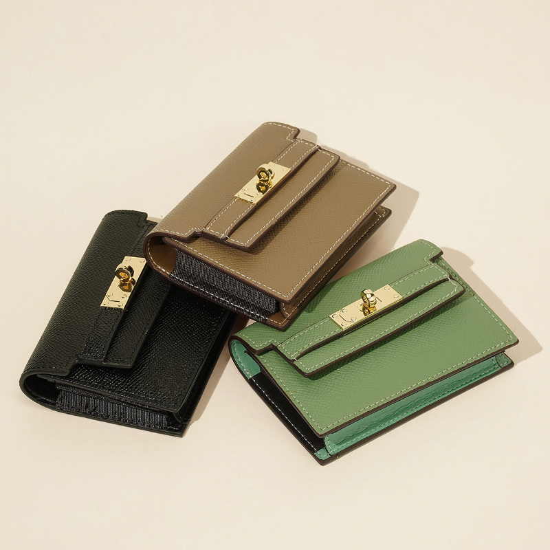 Luxury Women's Leather Business Card Holder New Small And Large Capacity Women's Card Bag Premium Leather Card Bag