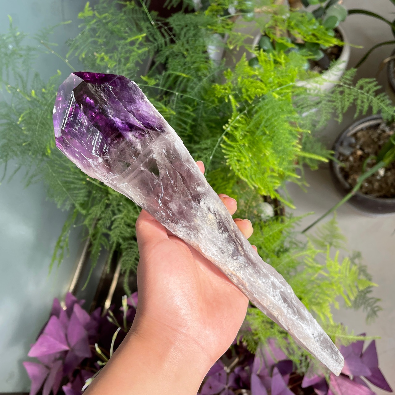 Amethyst Wand Stone Natural Crystal Healing Tower Raw Reiki Gem Minerals Specimen Feng Shui Spiritual Wicca Sceptre Decoration