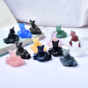 1pc Natural Stone Nine-Tailed Fox Carving, Home Decoration, Party Decoration, Desktop Decoration, Crystal Gift
