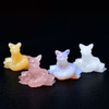 1pc Natural Stone Nine-Tailed Fox Carving, Home Decoration, Party Decoration, Desktop Decoration, Crystal Gift