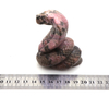Cobra Snake Statue Natural Pink Black Rhodonite Reiki Crystal Stone Craft Animal Desk Decorations Tea Pets Ornaments, Gift, 2.9"