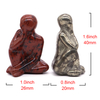 Natural Stone Thinker Statue Nordic Art Abstract Yoga Figurine Healing Crystal Craft Home And Desktop Decor Ornaments Gifts 1.6"