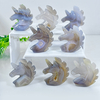1PC Natural Agate Unicorn,Owl,Turtle,Penguin Natural Crystal，Mineral Collectible Specimen，Small Ornament Decor Art Carving