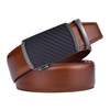 Men's Leather Ratchet Automatic Buckle Belt Suitable with Formal Casual Trousers