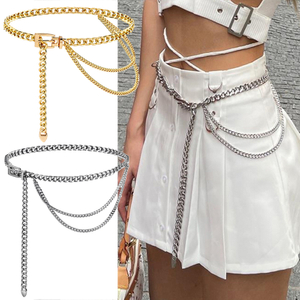 Multi Layer Metal Chain Belts Women Waistbands Long Tassel Waist Chain Dress Jeans Belts Lady Waistband Belts Women Body Chain