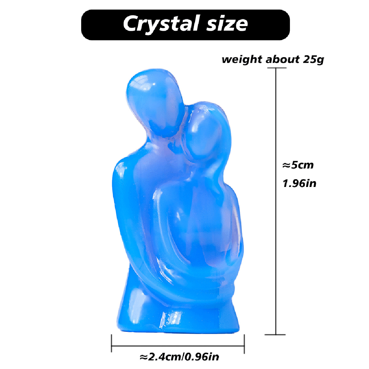 1PC Natural Crystal Stone Embrace Couple Obsidian Carving Home Decor Desktop Ornament Valentine Craftwork Gift
