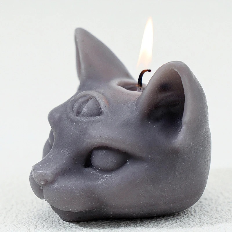 Three Eye Cat Scented Gothic Candles Soy Wax Halloween Creative Aromatherapy Decoration Dark Cat Ornaments Home Room Decor Gift