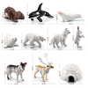 Simulated Arctic Animal Model: Rabbit, Fox, Killer Whale, Beluga Whale, Reindeer, Husky Polar Bear, Ice House Sand Table