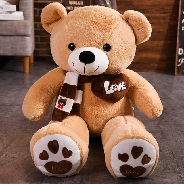 Nice Quality 4 Colors Teddy Bear With Scarf Stuffed Animals Bear Plush Toys Doll Pillow Kids Lovers Birthday Baby Gift