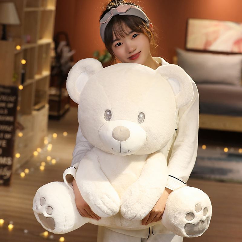 Hot Nice 1pc 25cm/40cm Huggable Stuffed High Quality Classic White Teddy Bear Plush Toys Cute Dolls Lovely Gift for Girls