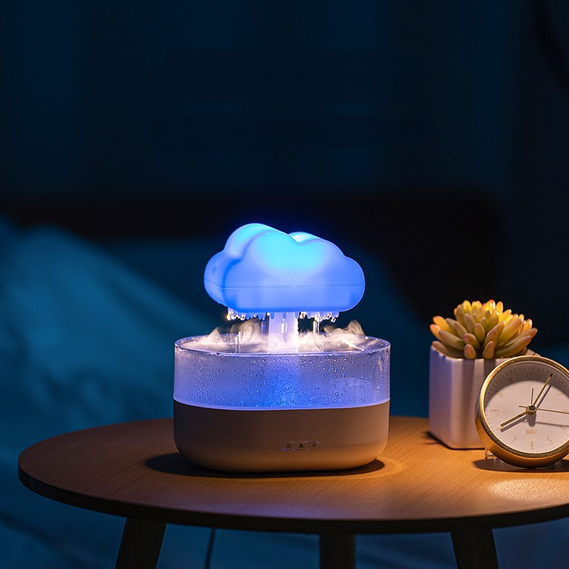 Customized Room Direct Sale Air Essential Oil Ultrasonic Rain Cloud Mushroom Raindrop Aroma Diffuser Humidifier