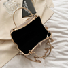Chain Evening Bag Dinner Shoulder Bag for Women Handbag - Fashion Crossbody Bags Vintage Underarm Bag Satchel (Black)