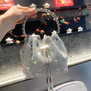 Purses And Handbags Bags for Women Luxury Designer Bucket Clutch Purse Evening Banquet Bag Crystal Rhinestone Shoulder Bag