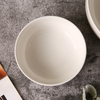 Customization Restaurant Round Smooth Glaze Bulk Cereal Bowls / High White Ceramic Soup Bowl