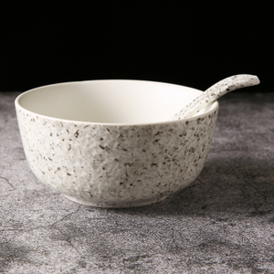 Factory Direct Wholesale Japanese Design Matte Cheap Big Under Glazed Bowls Ceramic Salad Bowl